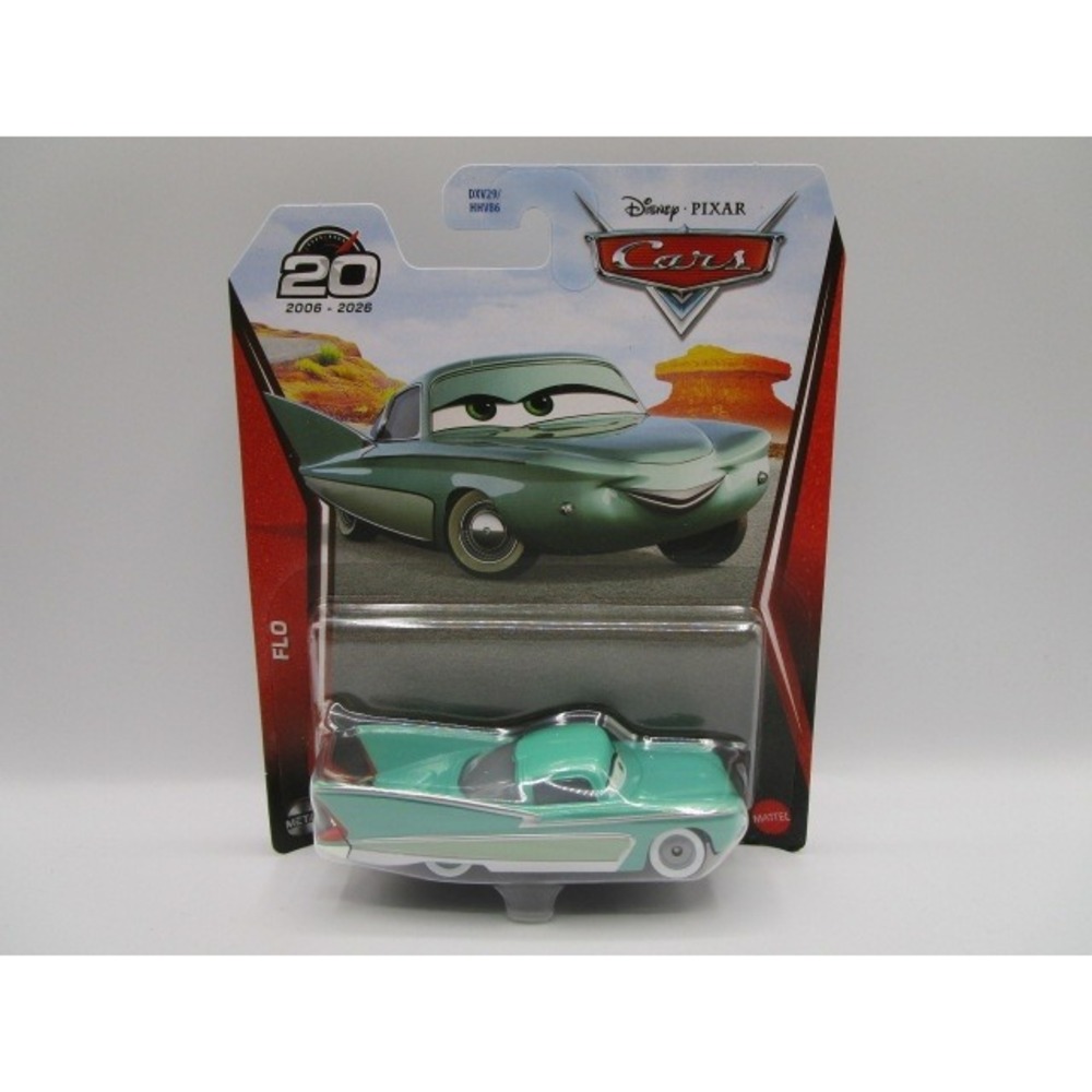 Disney Pixar Cars Flo Die-Cast Car 20th Anniversary Mattel Teal Green 1:55